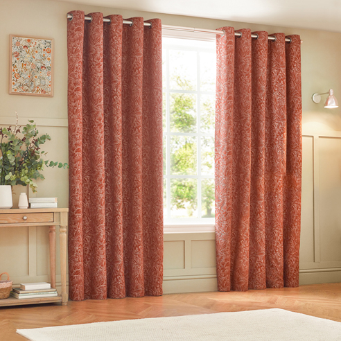 Grantley Eyelet, Brick - Ready Made Curtains - Image 3
